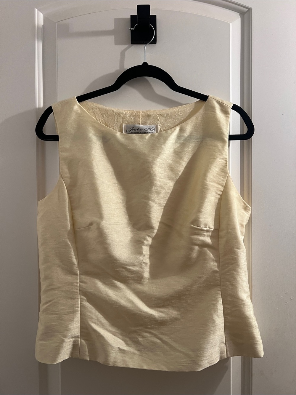 Jessica Cream Satin-Look Sleeveless Camisole
